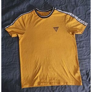 GUESS Los Angeles Mustard Yellow Logo T-Shirt (Size S)